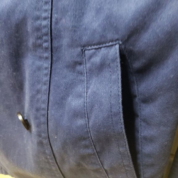 GAP Women's Navy Blue Trench Coat Fully Lined Double Breasted S Pre Owned Good - Picture 15 of 15